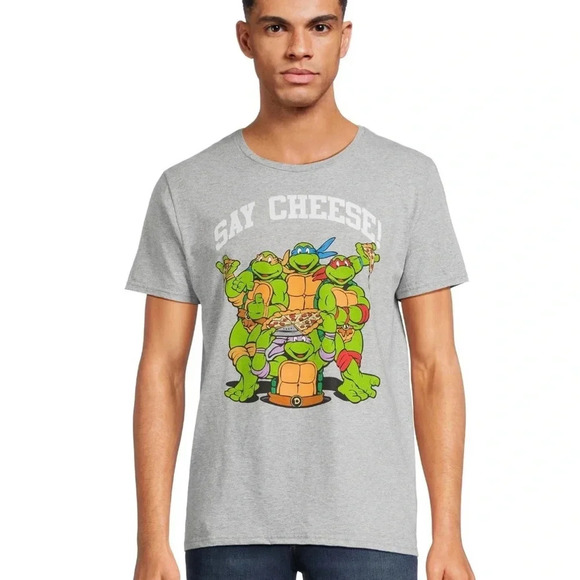 Teenage Mutant Ninja Turtles Say Cheese Men’s & Big Men’s Graphic Tee - Picture 2 of 5